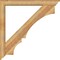 Ekena Millwork Balboa Traditional Rough Sawn Bracket w/ Offset Brace, Western Red Cedar, 6"W x 48"D x 48"H BKT0604X48X48BOA01RWR - alternate 4